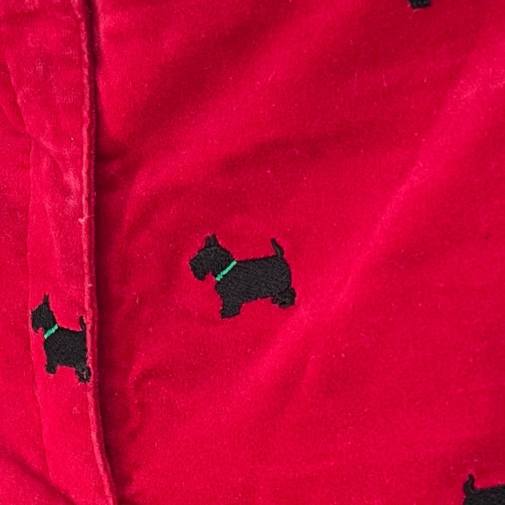 Lilly Pulitzer Vintage Velvet Scotty Dog Embroidered Pants Size 6